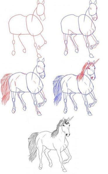 Поэтапное рисование слона