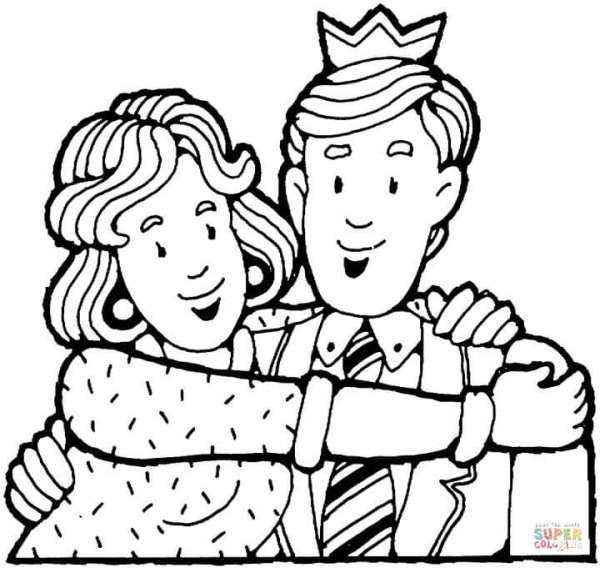 Раскраска папа и сын