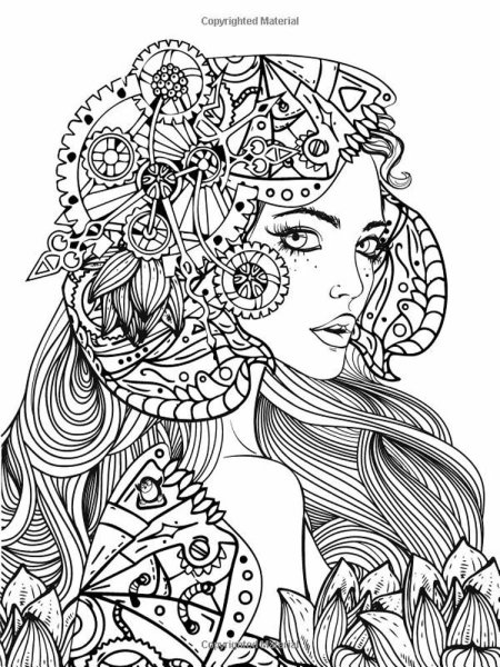 Раскраски для девочек сложные