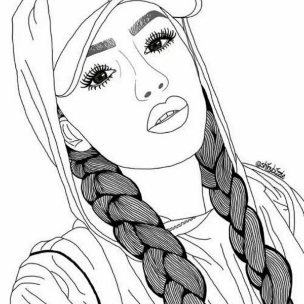 Раскраски антистресс девушки