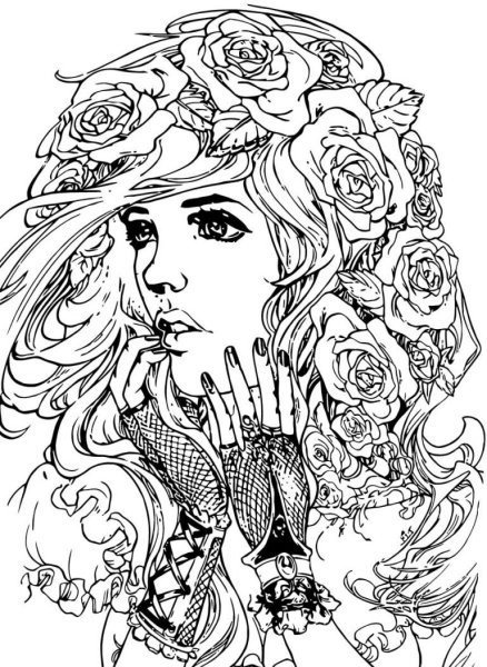 Раскраски для девочек сложные