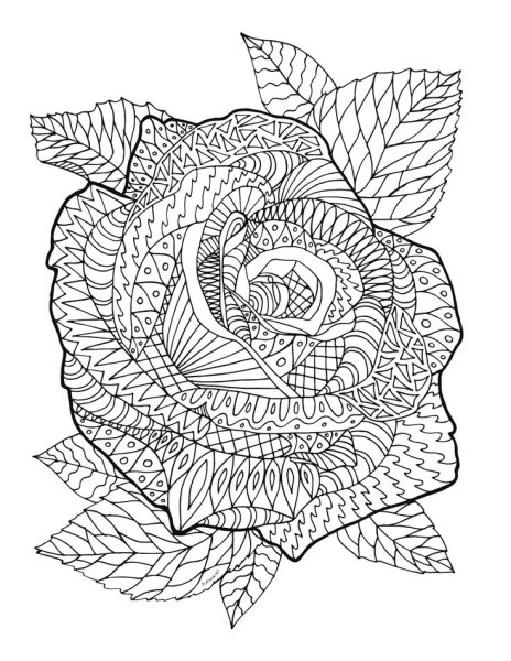 Раскраска антистресс "цветы"