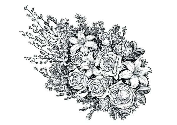 Букет карандашом