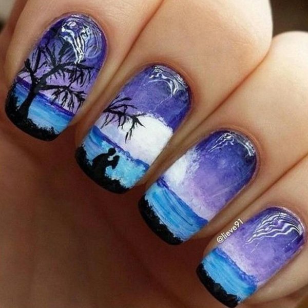 Маникюр пейзаж