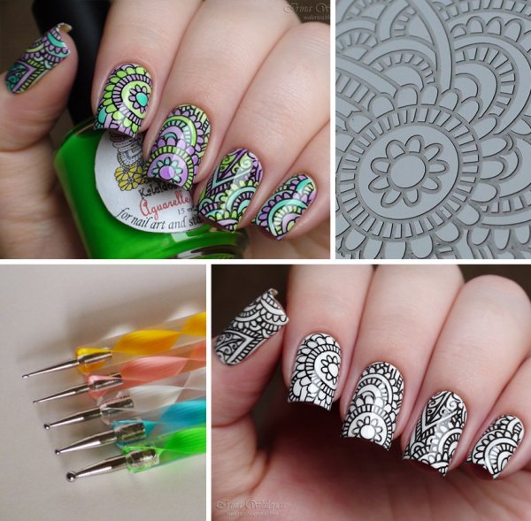 Точечные узоры на ногтях