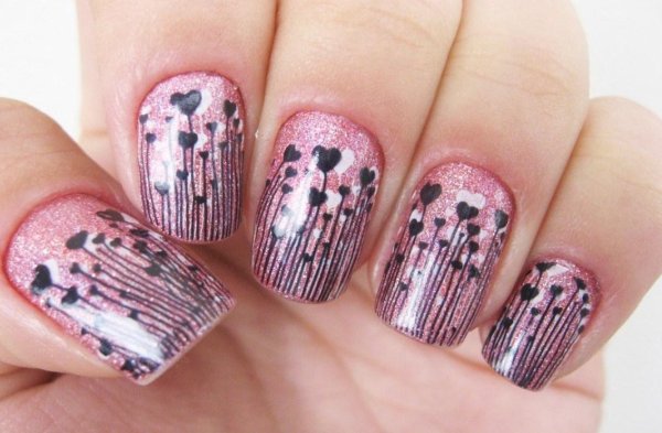 Рисунки дотсом на ногтях