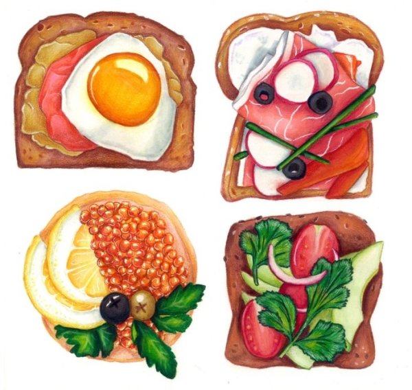 Скетчинг бутерброд