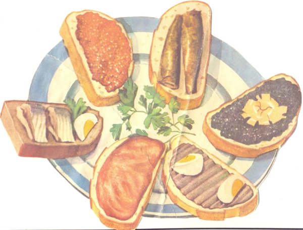 Сложные бутерброды с хлебом