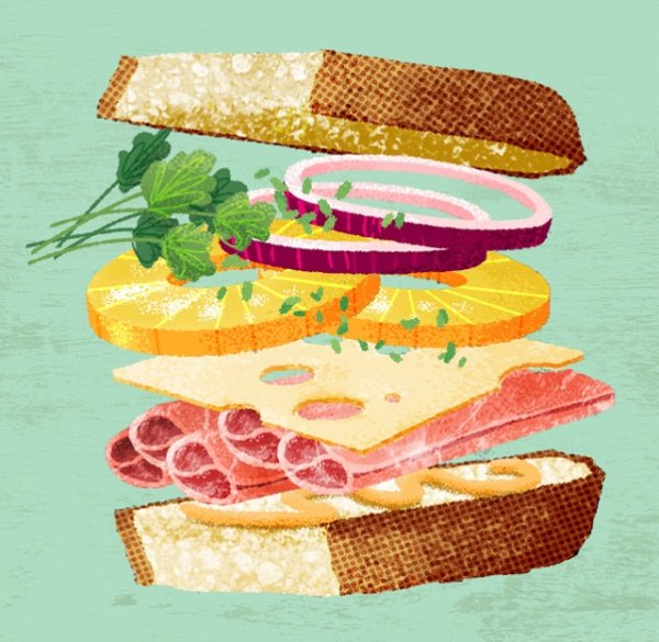 Рисование на бутербродах