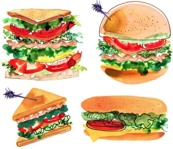 Нарисовать бутерброд