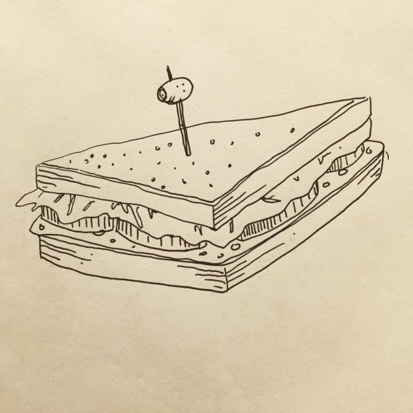 Нарисовать бутерброд