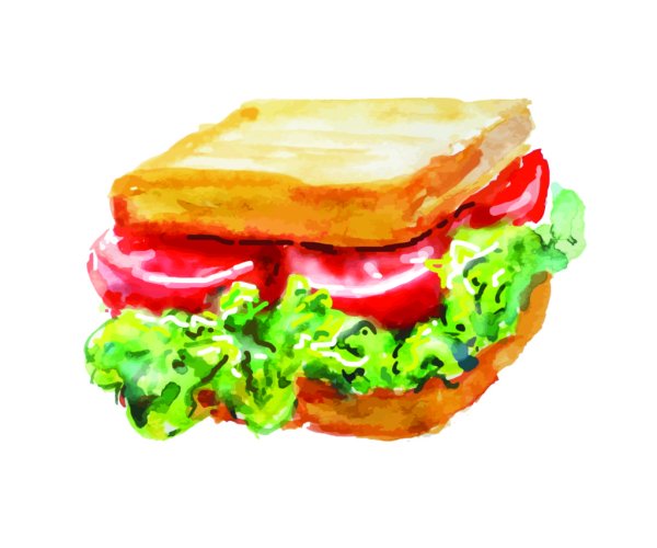 Сочный бутерброд рисунок