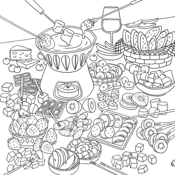 Раскраски еда