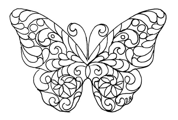Раскраски антистресс бабочки