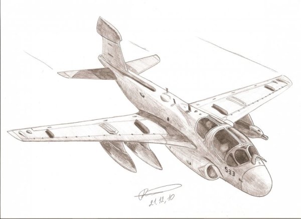 Самолет карандашом
