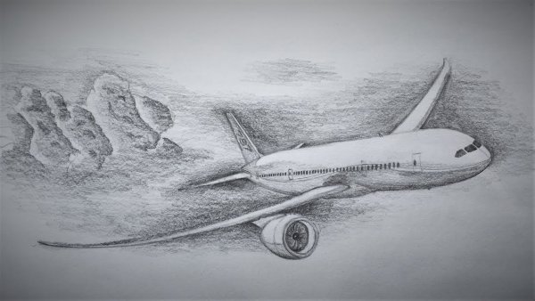 Боинг 737 карандашом