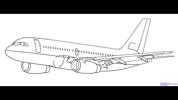 Раскраска самолет Аэрофлот