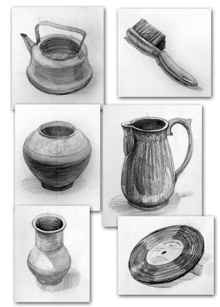 Зарисовки бытовых предметов