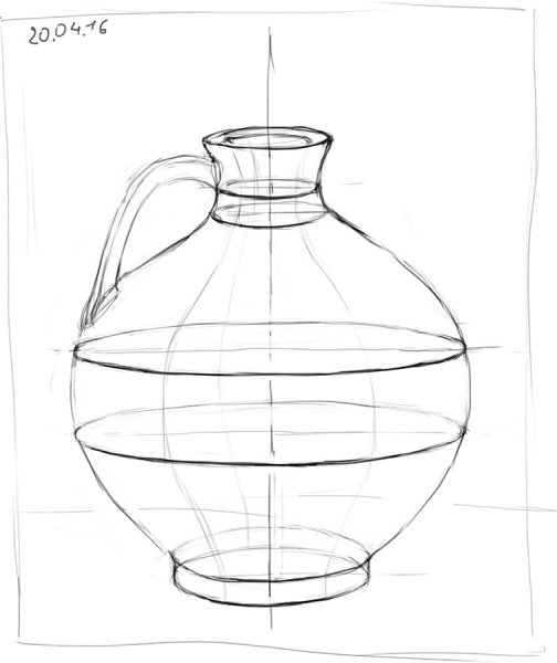 Конструктивное построение кувшина