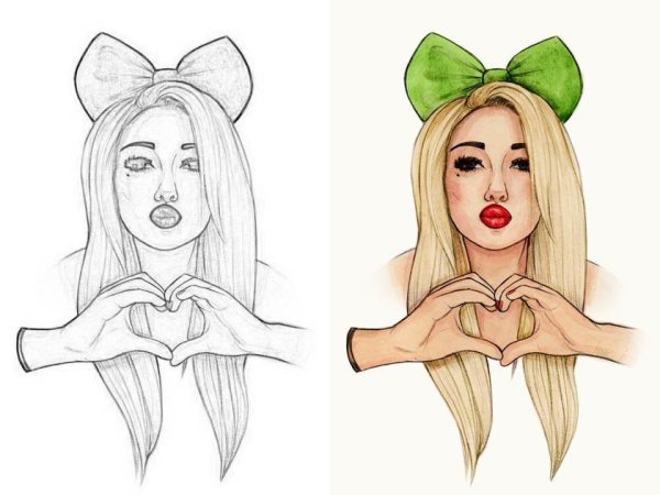 Рисунки для срисовки легкие для девочек