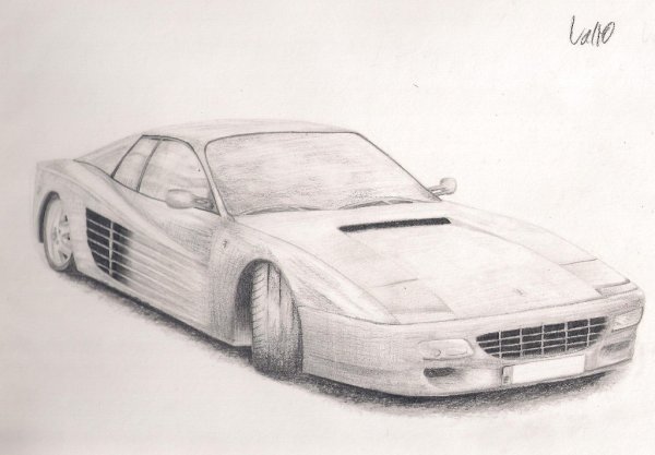 Рисунки простым карандашом машины