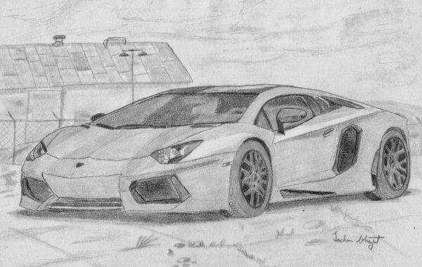 Рисунки карандашом машины