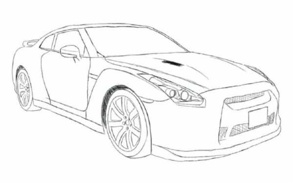 Nissan GTR r35 drawing