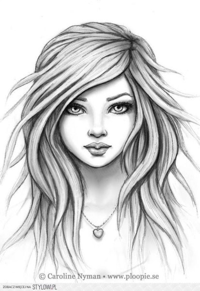 Рисунки милых девушек