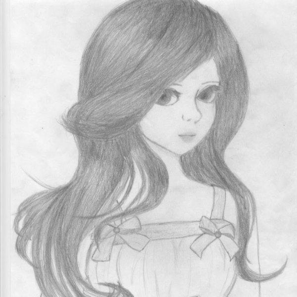 Средние рисунки для срисовки девочек