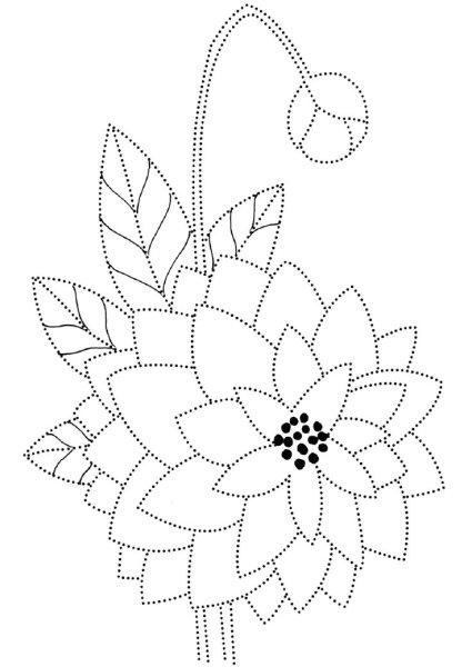 Рисование по точкам цветы