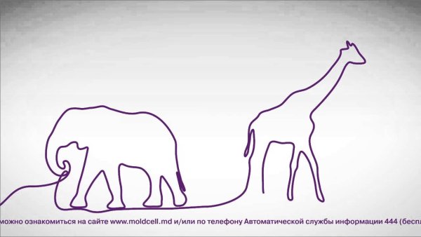 Животные непрерывной линией