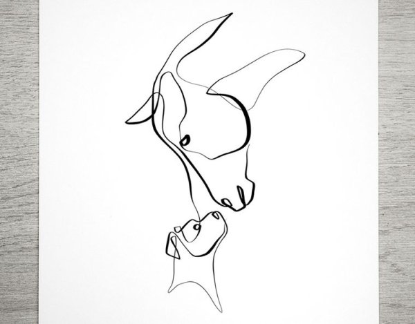 Животные одной линией