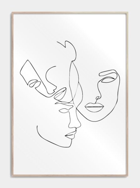 Лицо одной линией