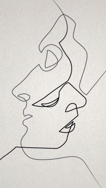 Лицо одной линией