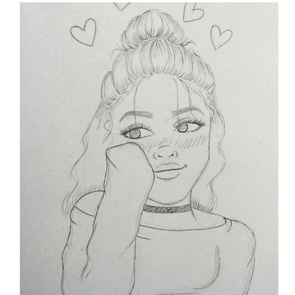 Рисунки девушек карандашом