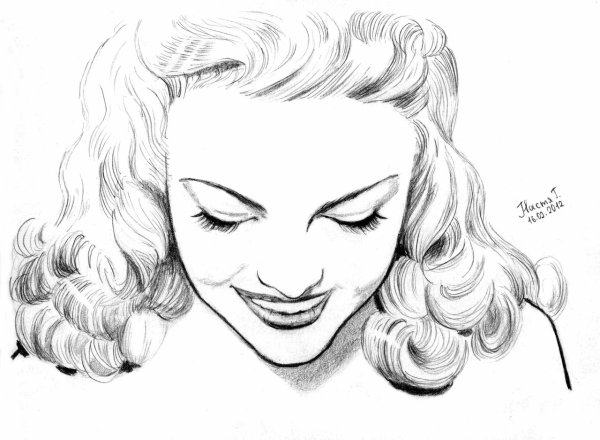 Девочка карандашом