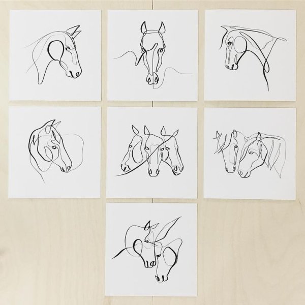 Эскизы тату маленькие лошадки