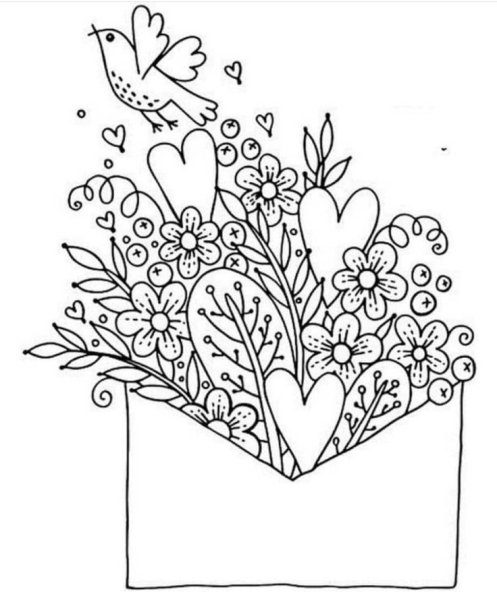 Раскраска антистресс "цветы"