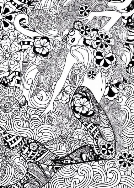 Красивые рисунки для раскрашивания взрослым