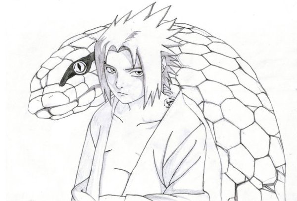 Хирузен Наруто нарисованы1