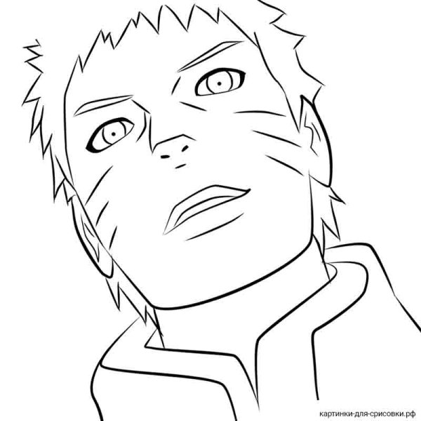 Раскраска Наруто сложные