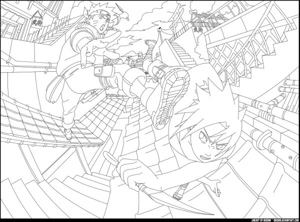 Наруто Lineart