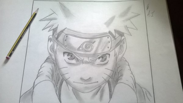 Наруто для рисования карандашом