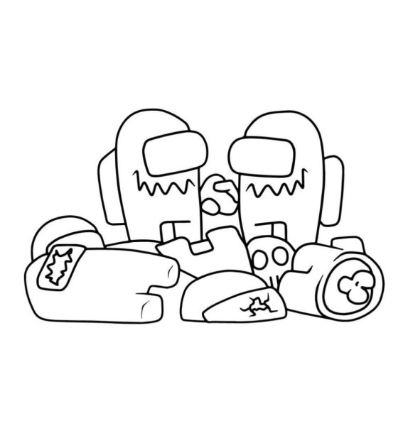 Амонг АС раскрашивать