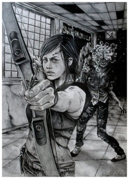 Элли the last of us 2 карандашом