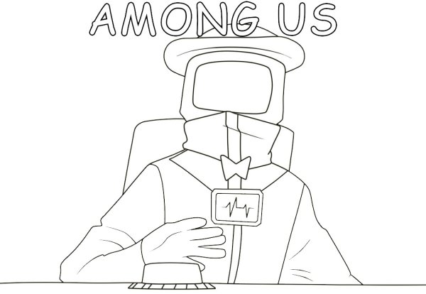 Карта амонг АС раскраска