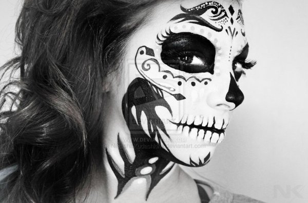 Мордочки на лице красками