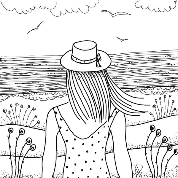 Лето рисунки карандашом сложные