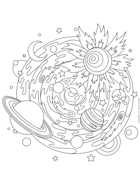 Планеты солнечной системы раскраска