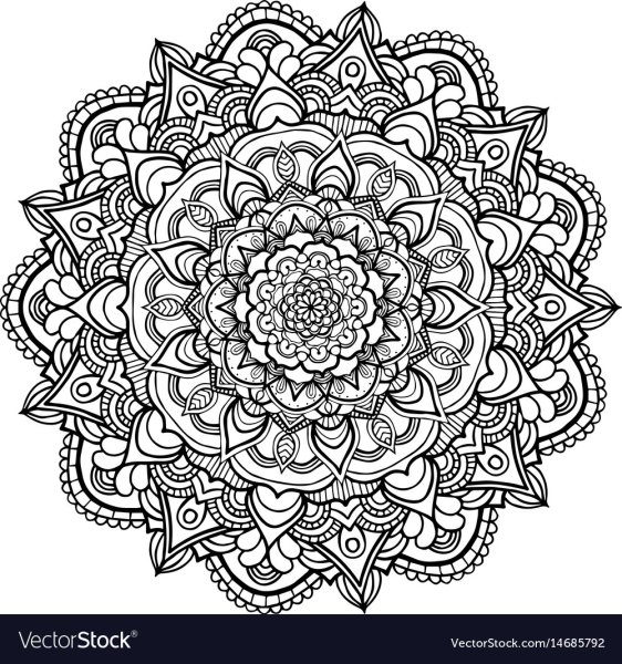 Мандала контур